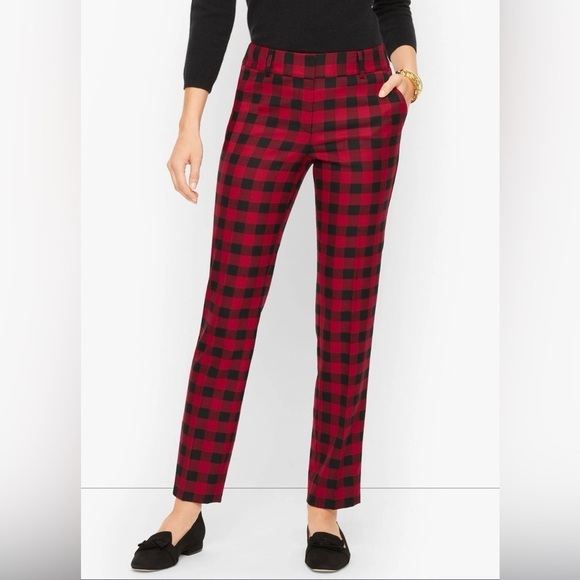NWT Talbots Hampshire Ankle Buffalo Plaid Wool Blend Pants Size 12 - Picture 12 of 12